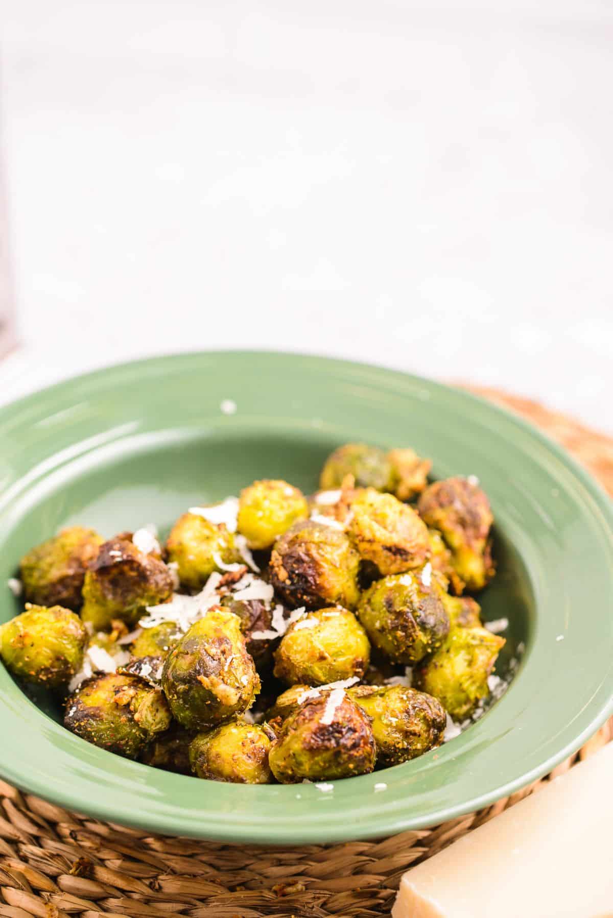 Air Fryer frozen Brussel sprouts step 6