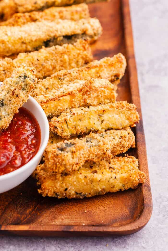 Air fryer keto zucchini fries 2