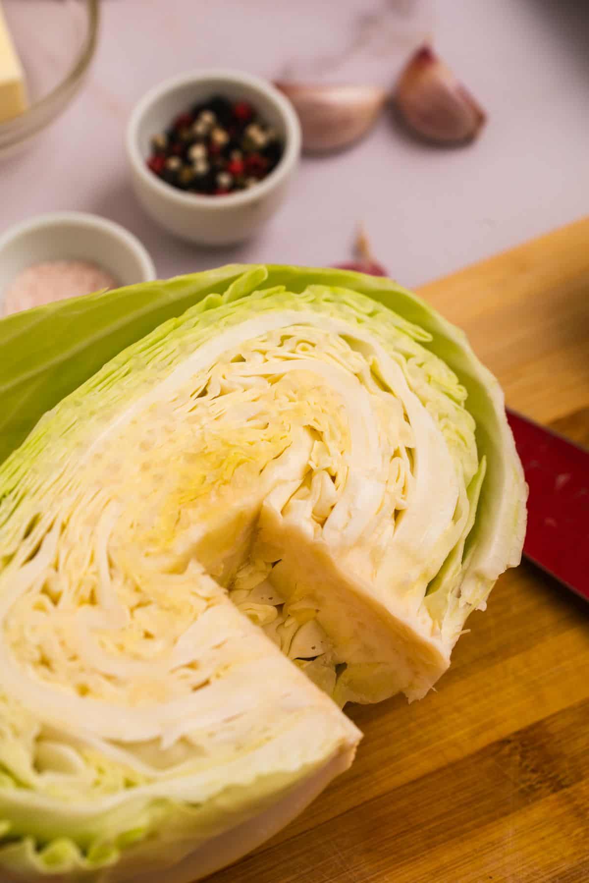 Instant pot cabbage step 1