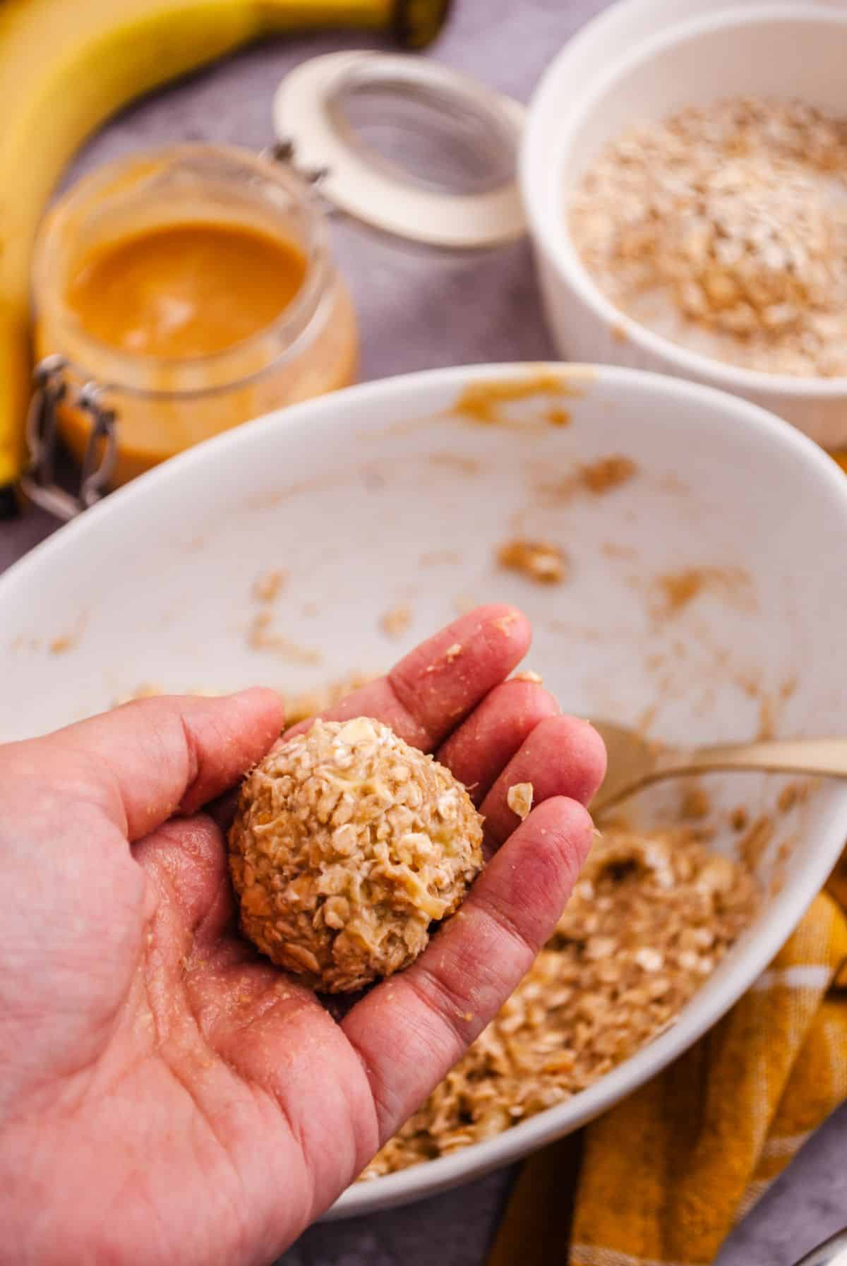 3 ingredient peanut butter oat balls step 7