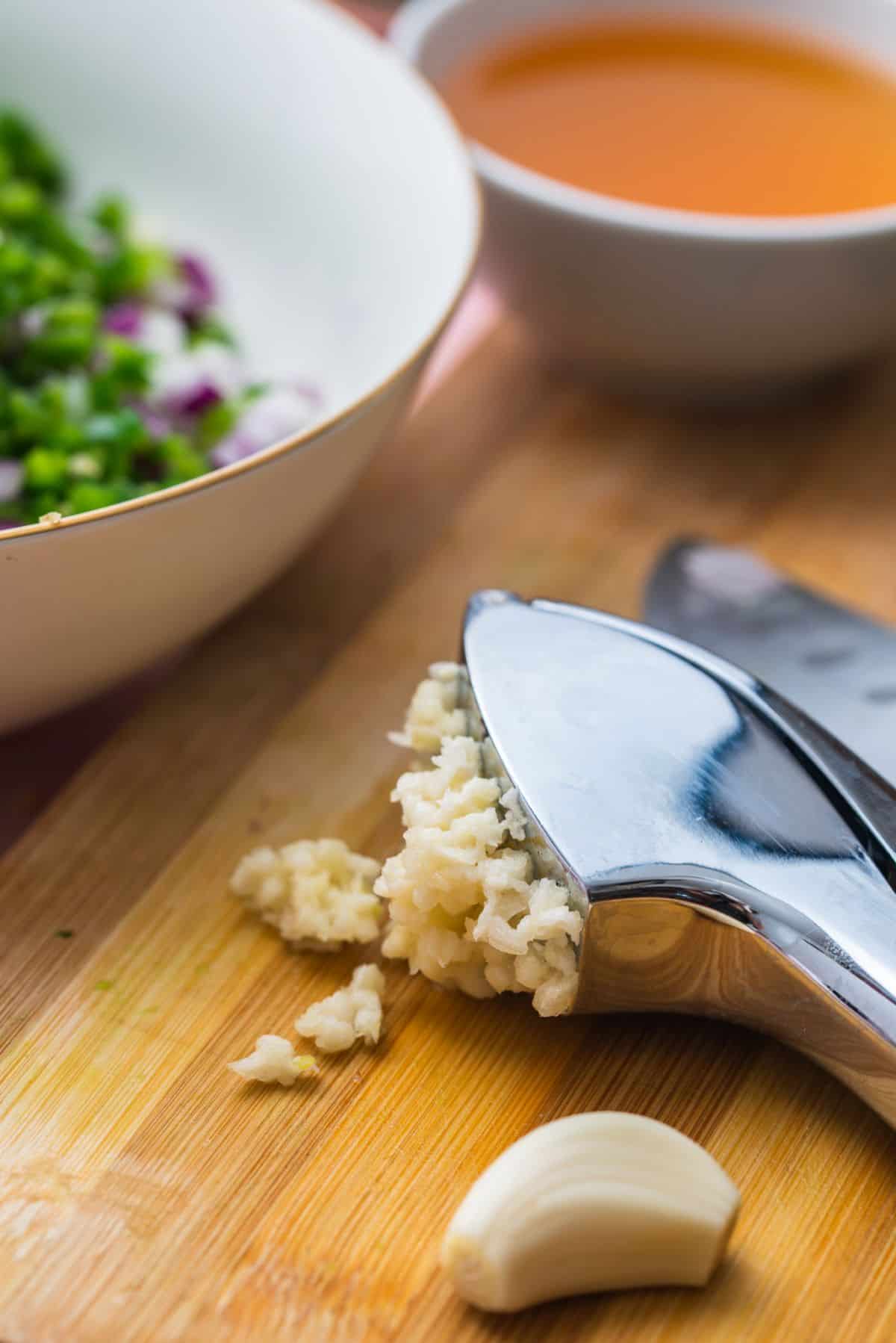 crushed garlic clove