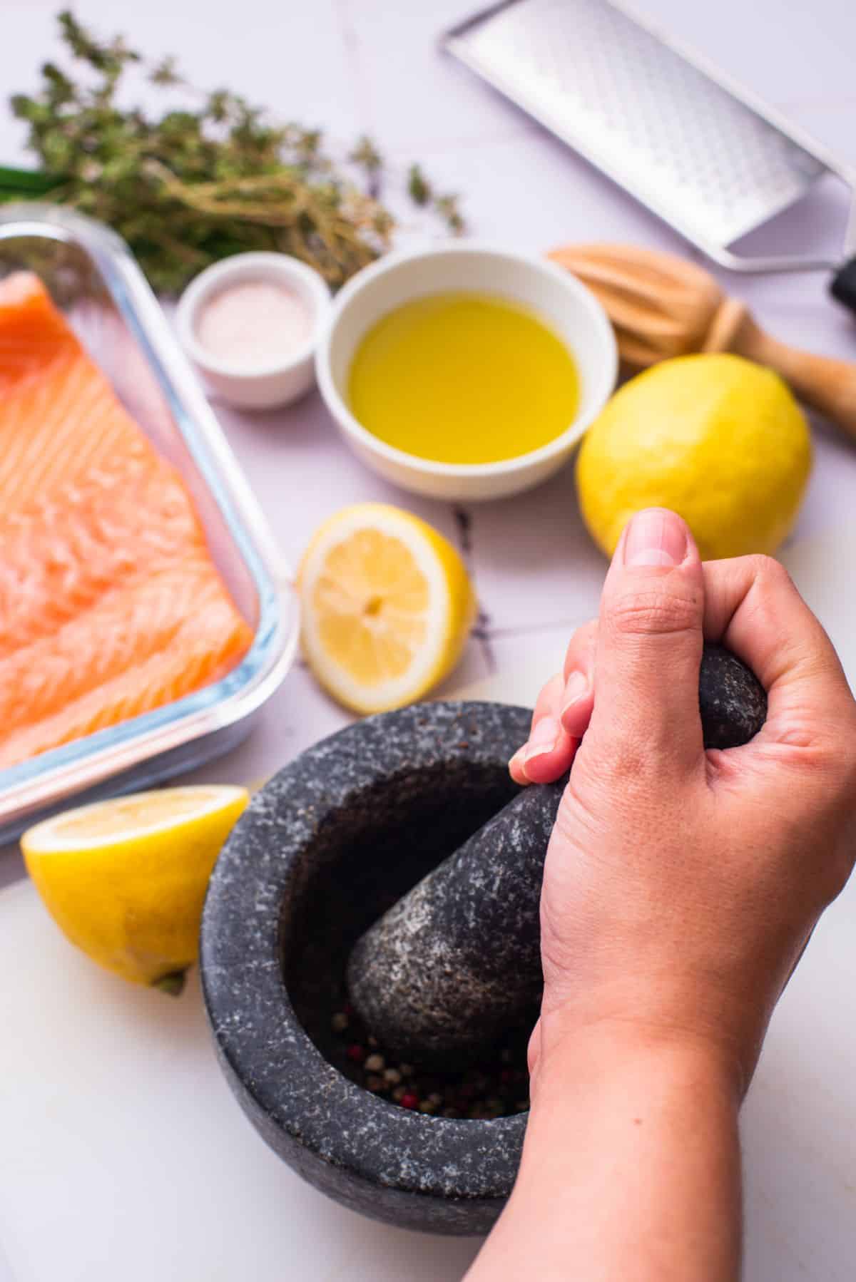 Lemon pepper salmon step 3