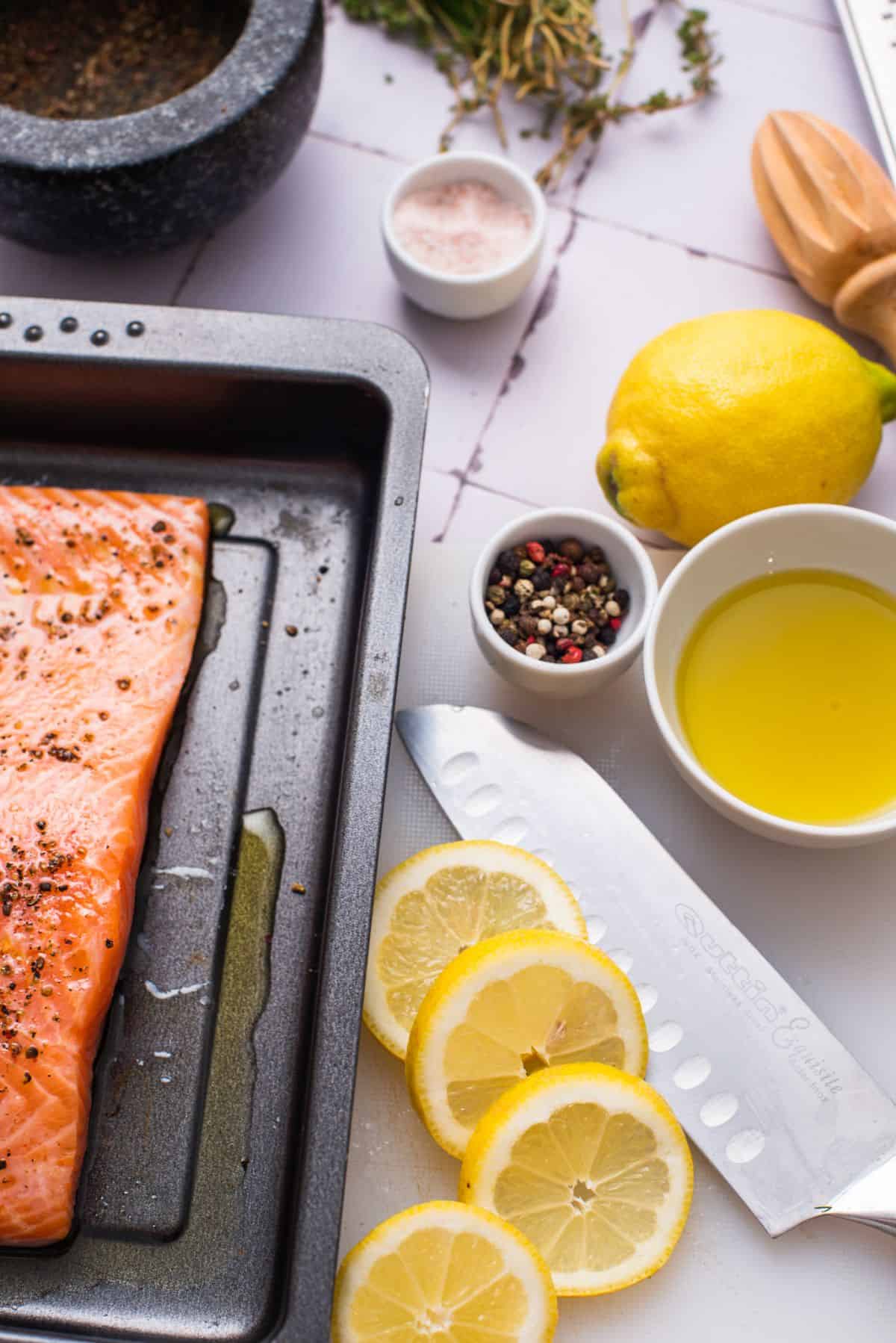 Lemon pepper salmon step 6