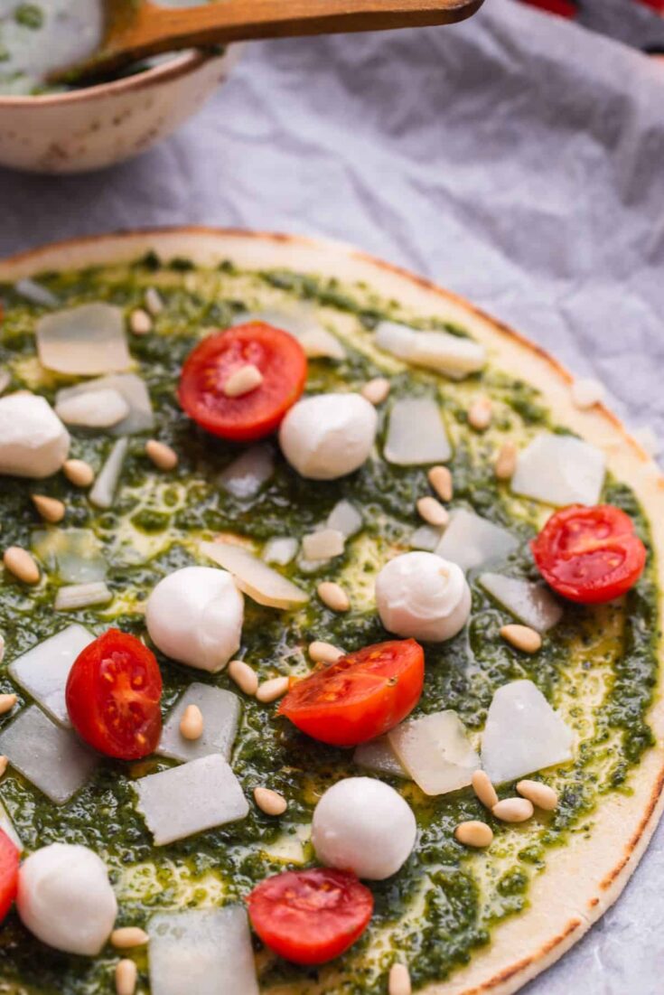 Pesto pizza step 18