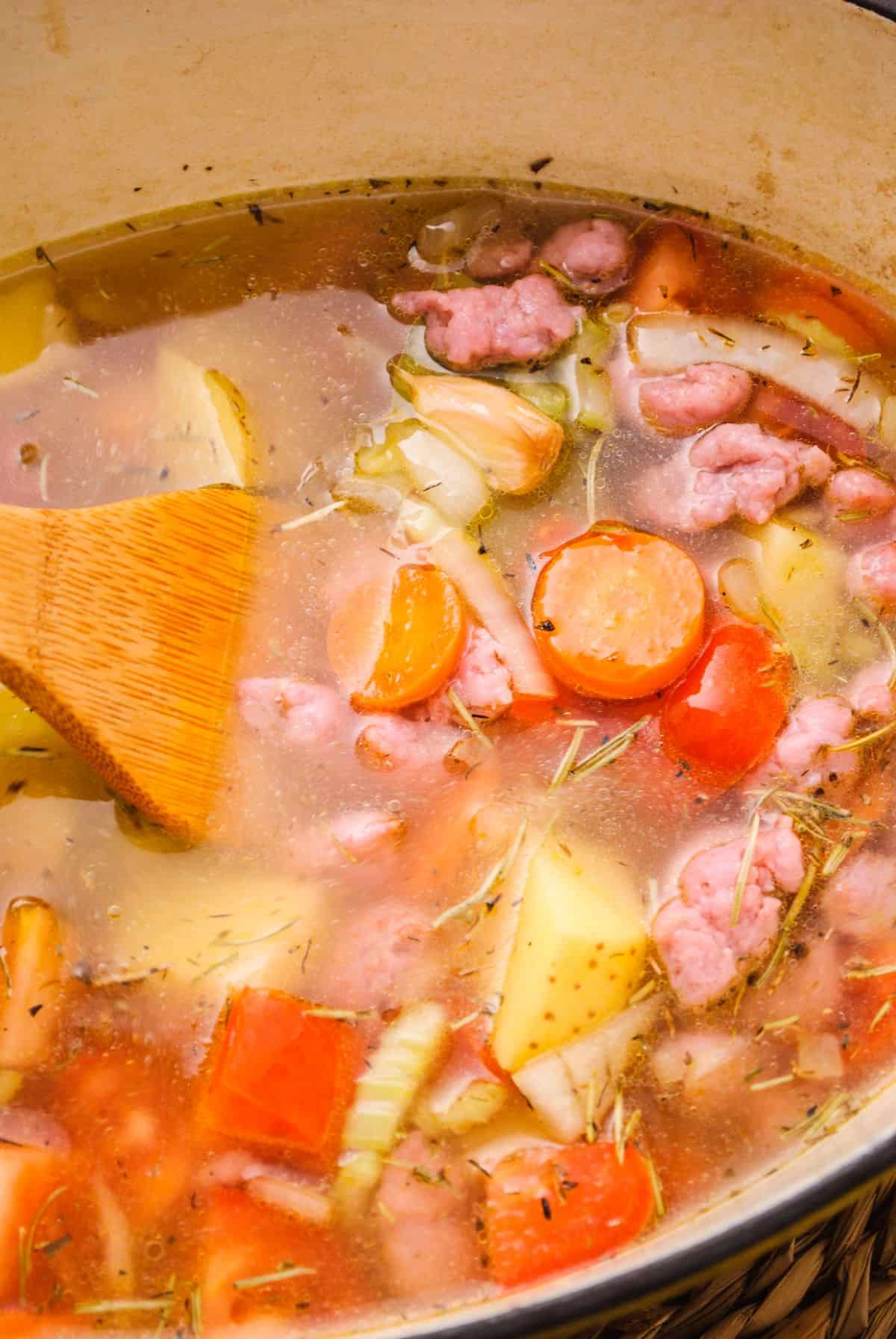 Tuscan lentil soup step 11