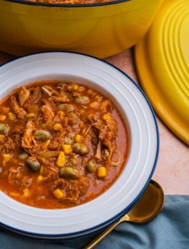 Brunswick Stew With Pulled Pork And Shredded Chicken