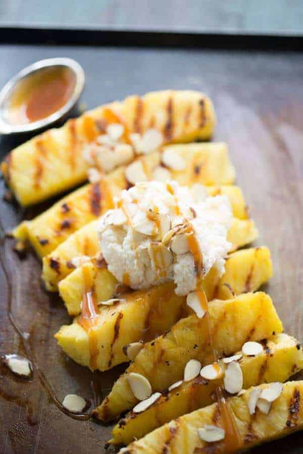 Grilled Pineapple with Mascarpone Whipped Cream