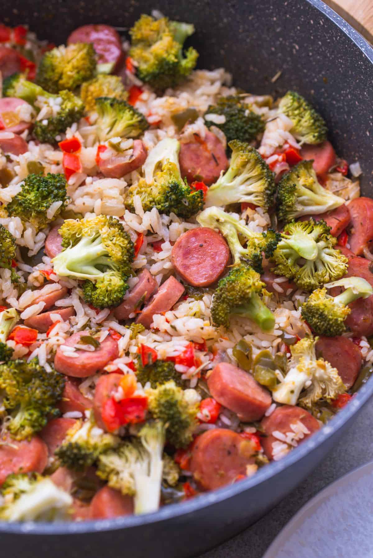 Sausage and rice skillet 1