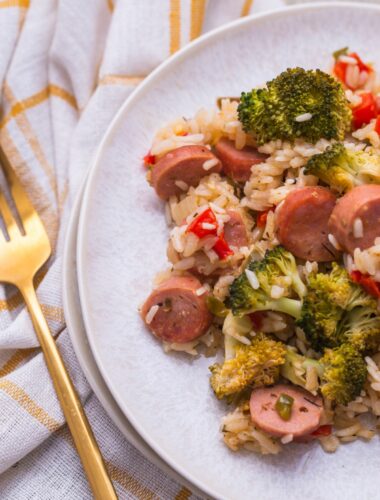 Sausage and rice skillet 3
