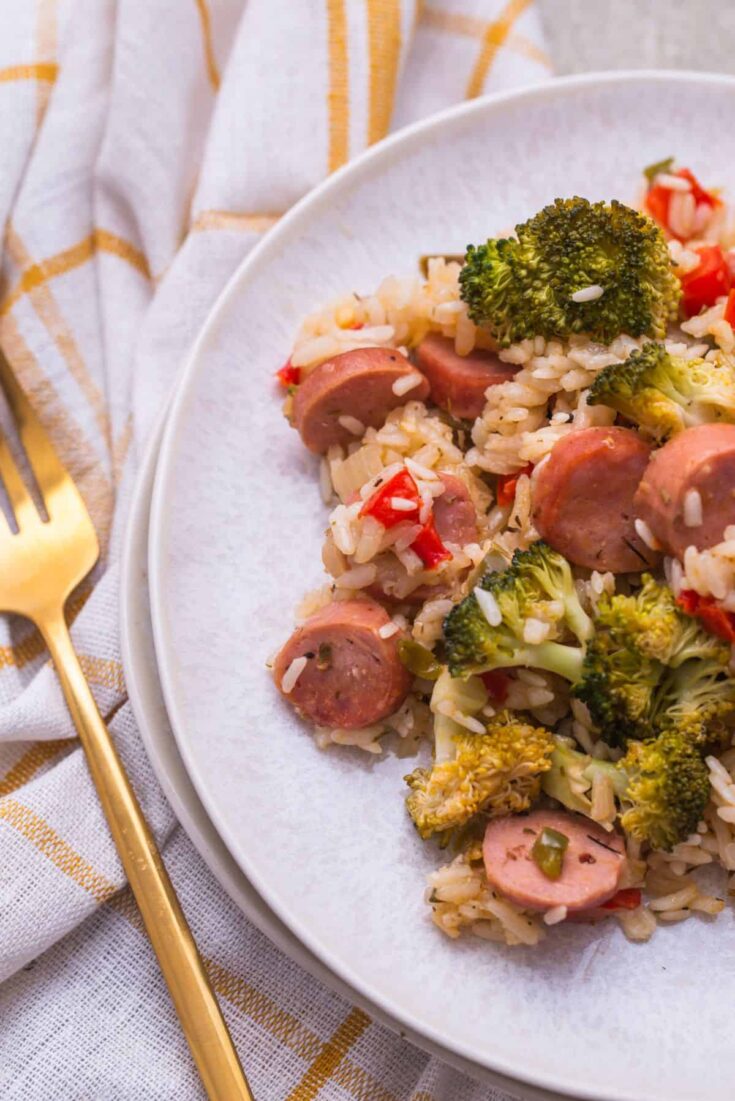 Sausage and rice skillet 3