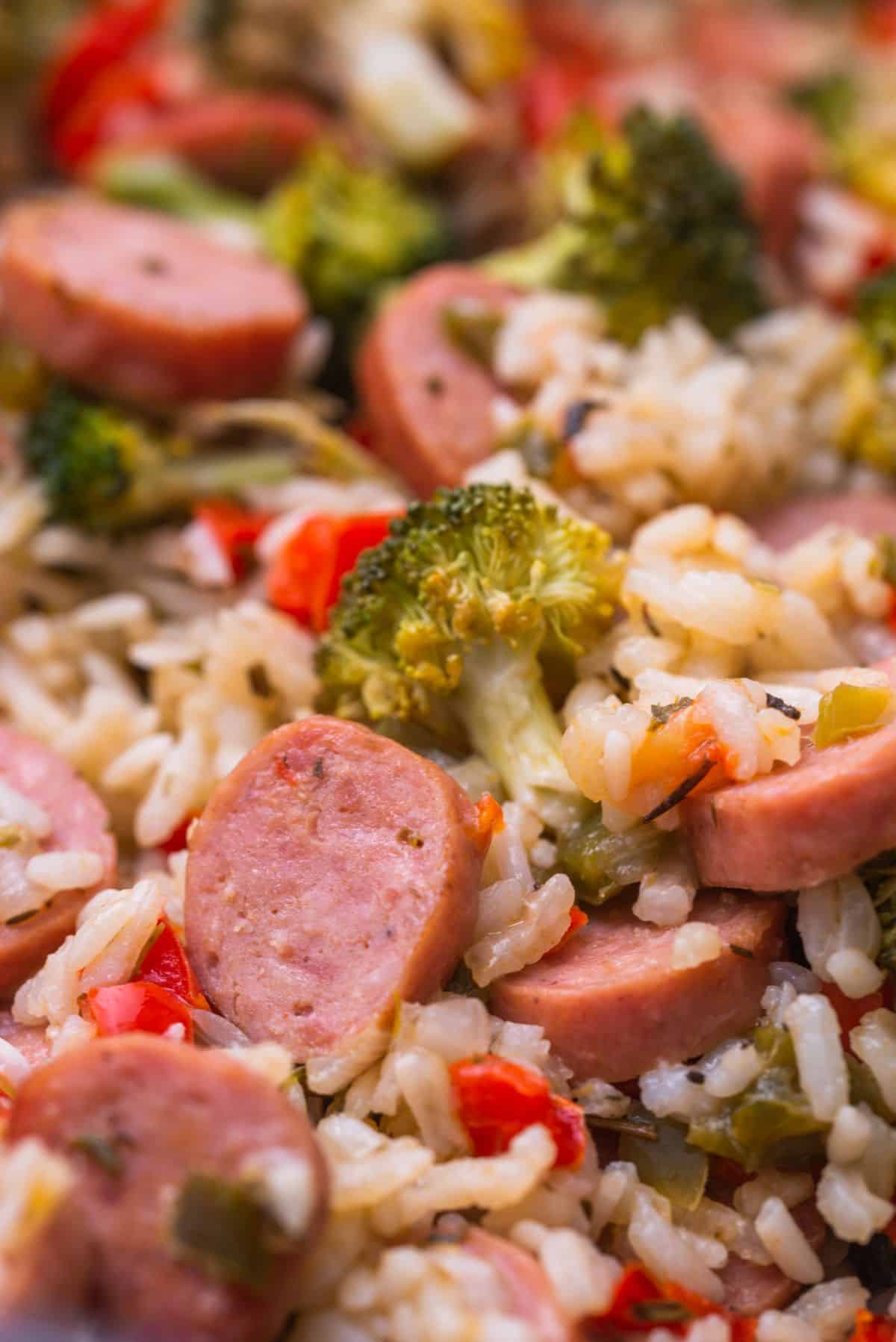 Sausage and rice skillet 6