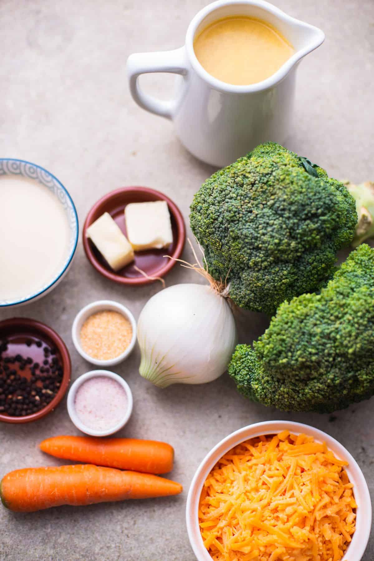 Broccoli cheddar soup ingredients