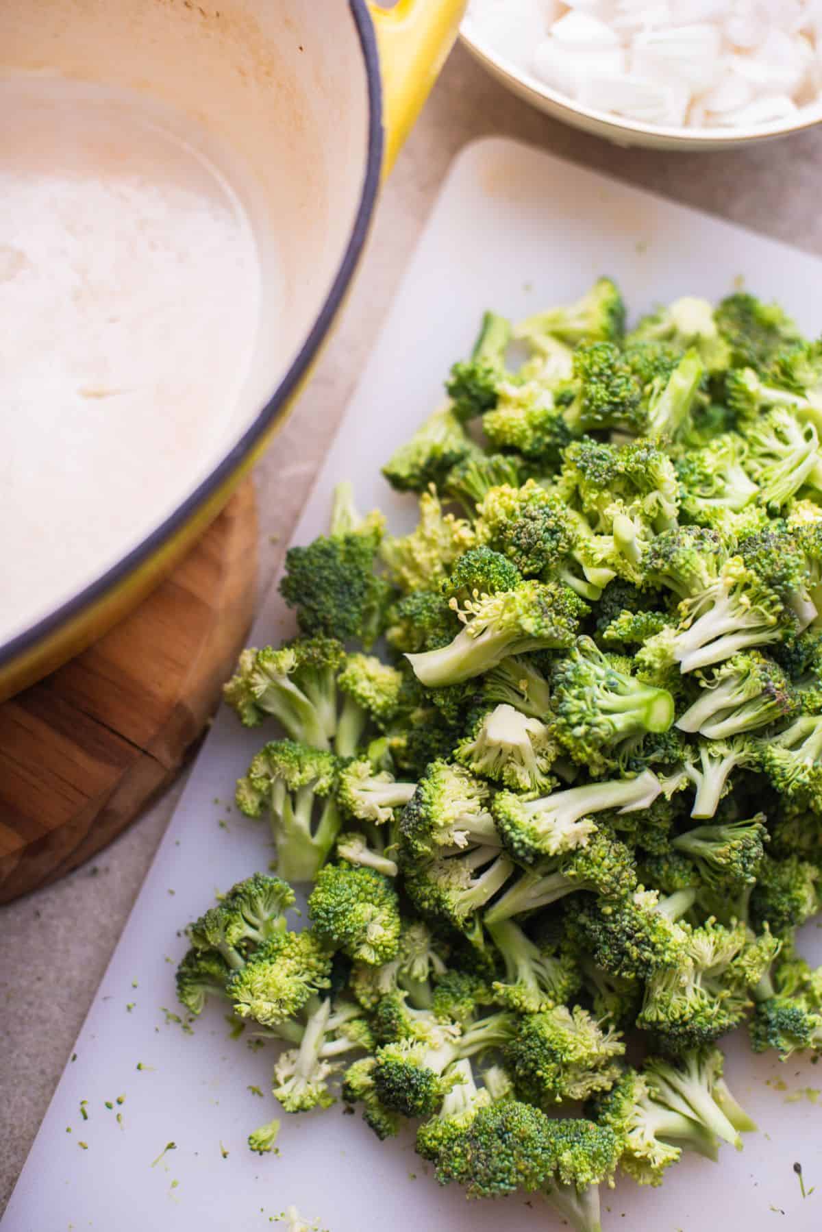 Broccoli cheddar soup step 2