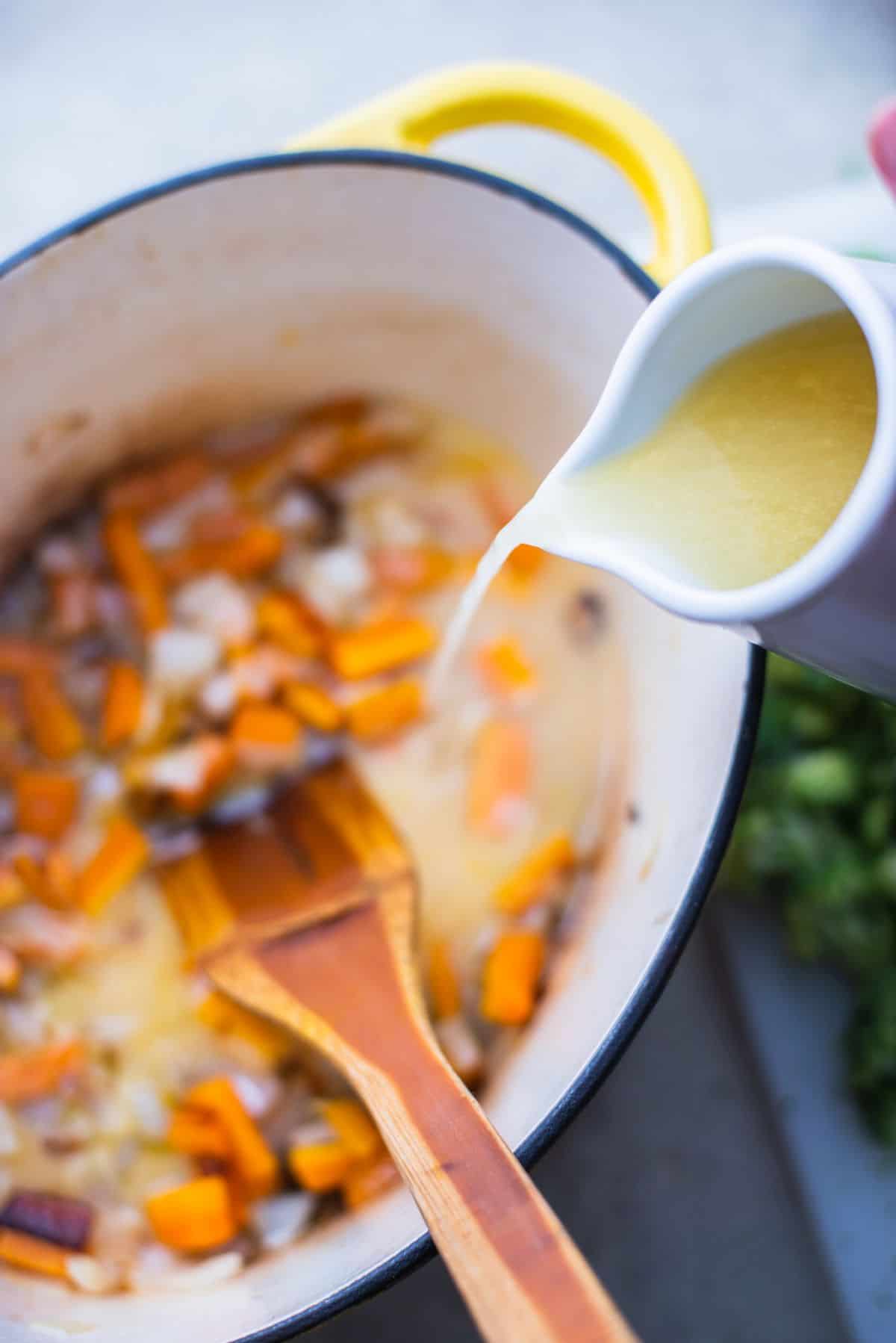 Broccoli cheddar soup step 4