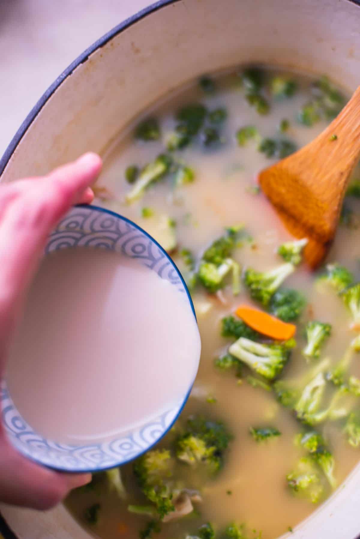 Broccoli cheddar soup step 5