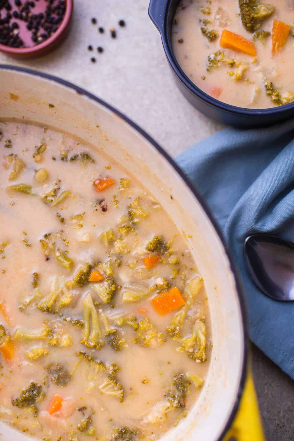 Broccoli cheddar soup step 8