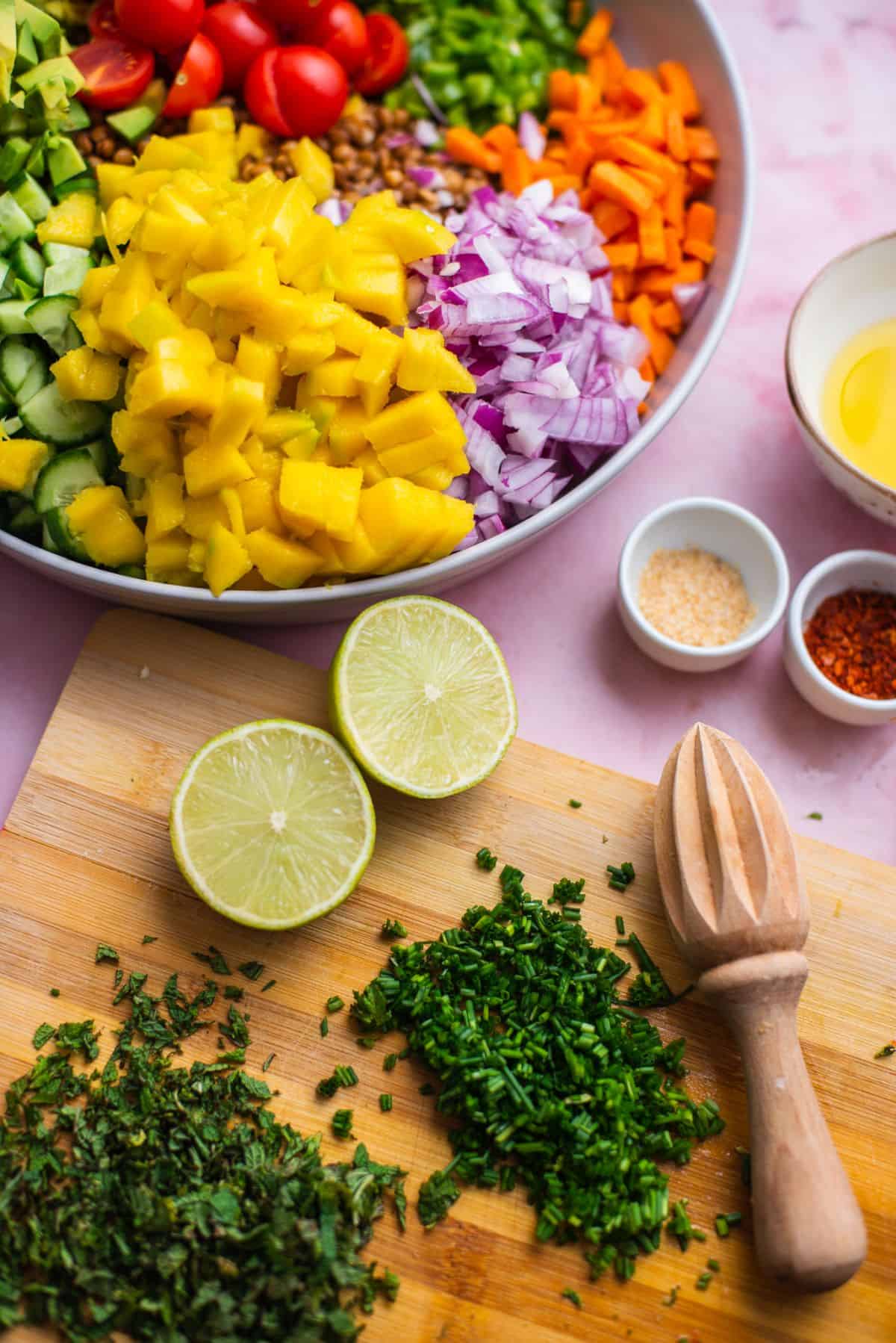 Lentil salad with mango step 9