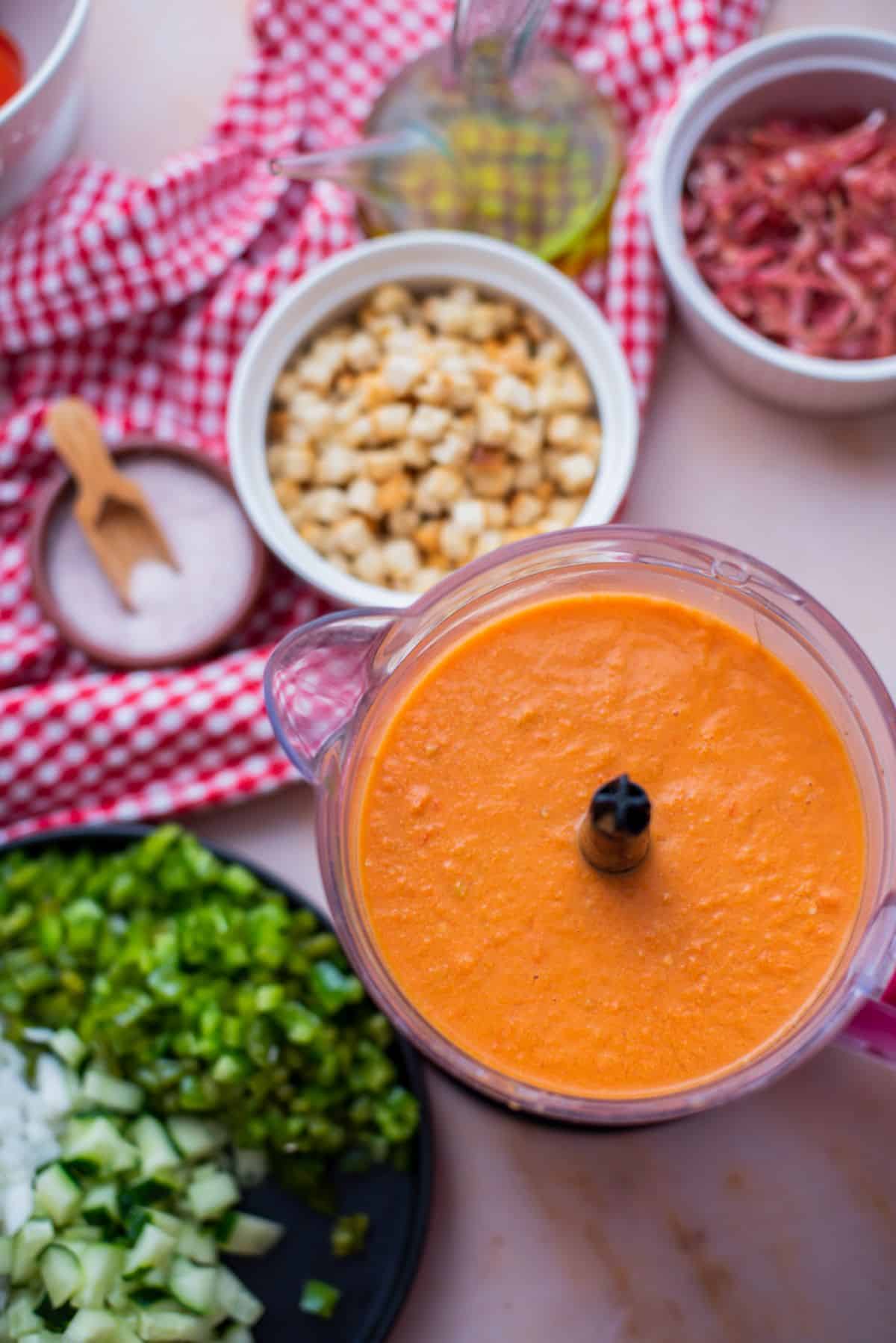 gazpacho in a food processor